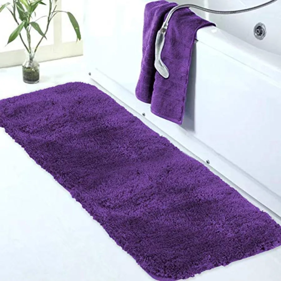 

Large Bathroom Rug 24 x 60 Extra Soft and Absorbent Shaggy Bath Mat Machine Washable Microfiber Non Slip Luxury Floor Mat