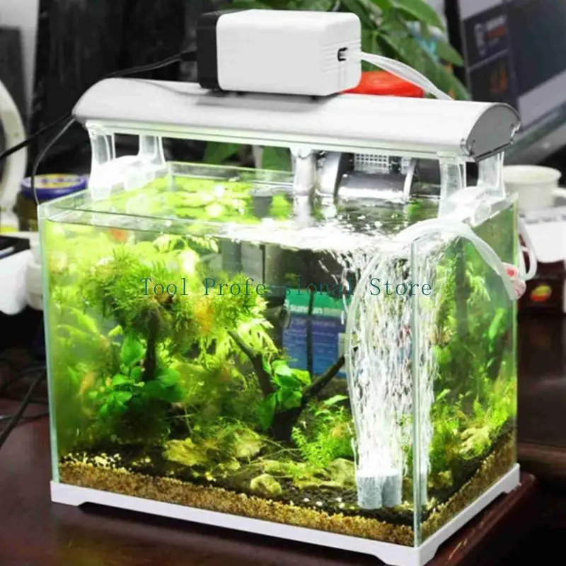 

57QF Fish for Tank Silent Air Aerator Portable Mini Small Oxygenator Aquarium Accesso
