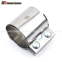3 inch Exhaust Muffler Tube Pipe Connector Joiner Sleeve Clamp Adjustable Stainless Steel Kit DIY Tool Car Accessories