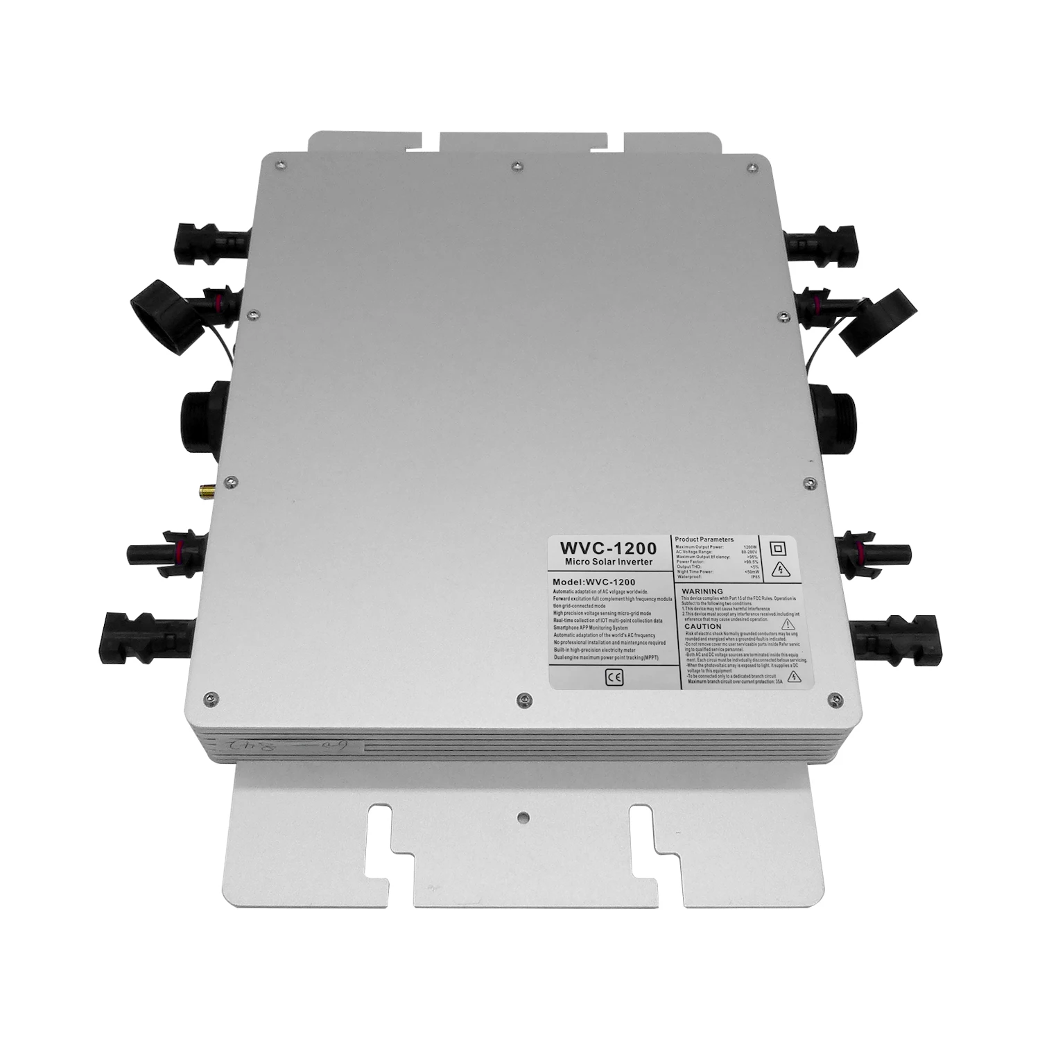 Waterproof IP65 Solar Grid Tie Micro Inverter 1200Watts With WiFi Mobile App Monitoring Version For Home Energy System