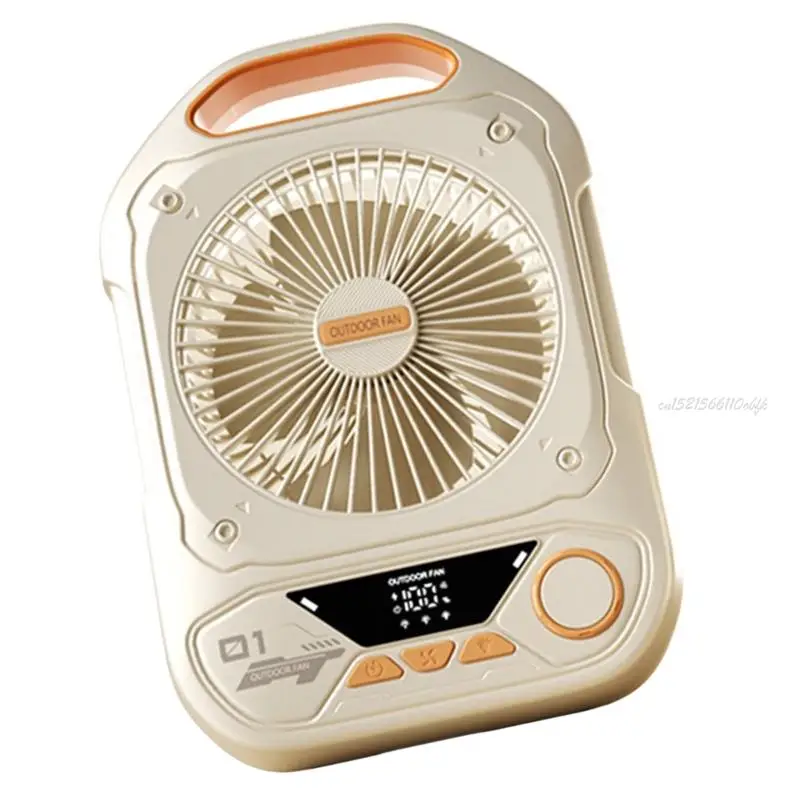 27RB مروحة قابلة للطي مريحة مع شحن USB وإضاءة مروحة ضوضاء منخفضة محمولة