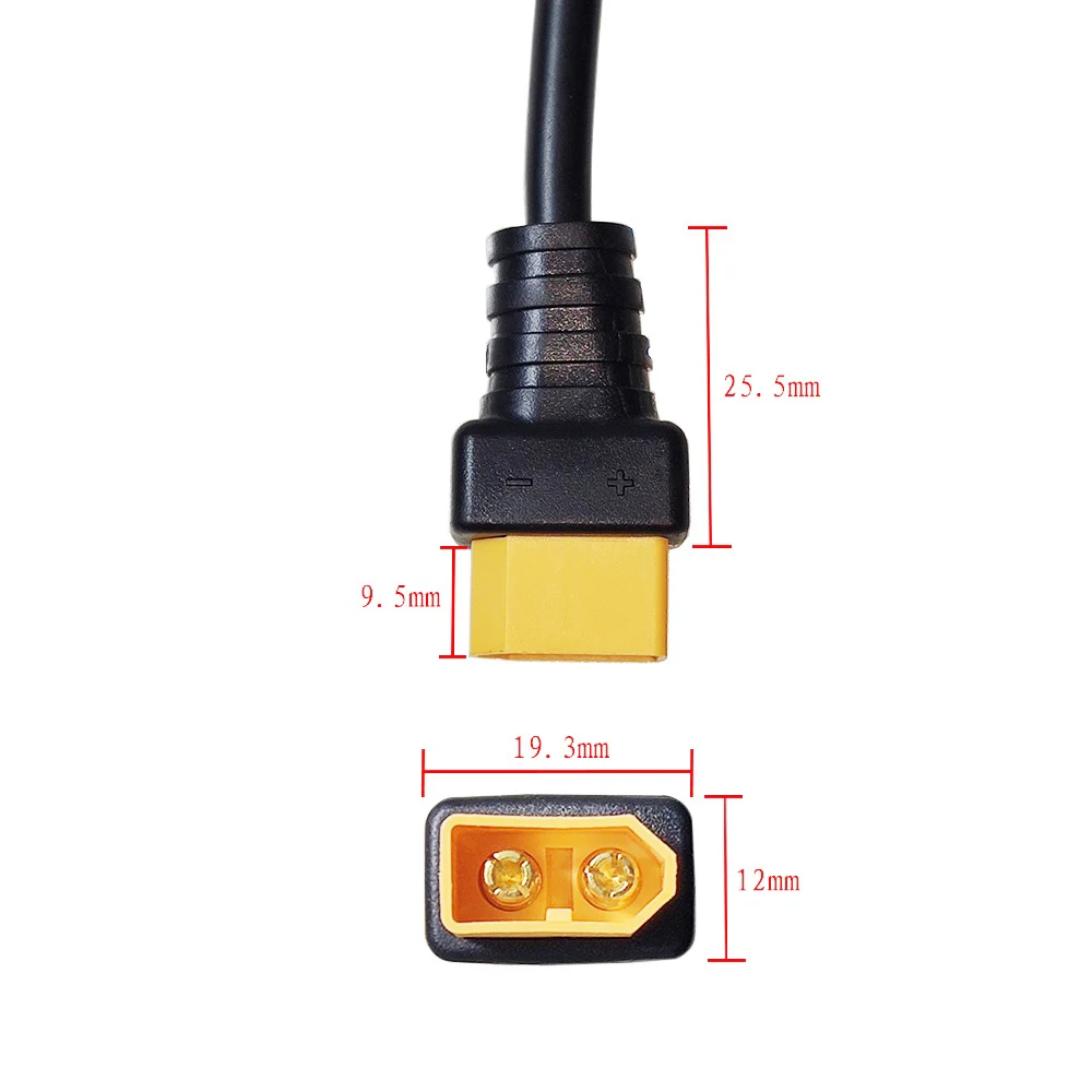 Xt60オスからdc 8020アダプター,16awgコネクタケーブル,8.0x2.0mm,ポータブルパワーステーション,ソーラー発電機,1個