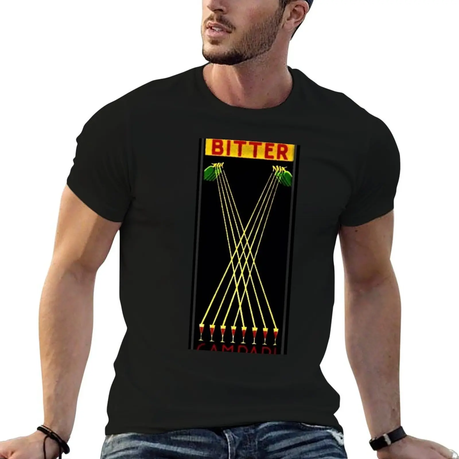 

Very Rare 1920's Bitter Campari Aperitif Lithographic Print T-Shirt man t shirts for men printed t shirts for man T-Shirt
