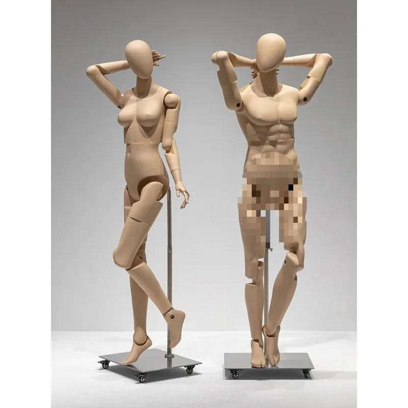 Humanoid robot display stand mechanical sports model props male and female ai movable joint dummy table model