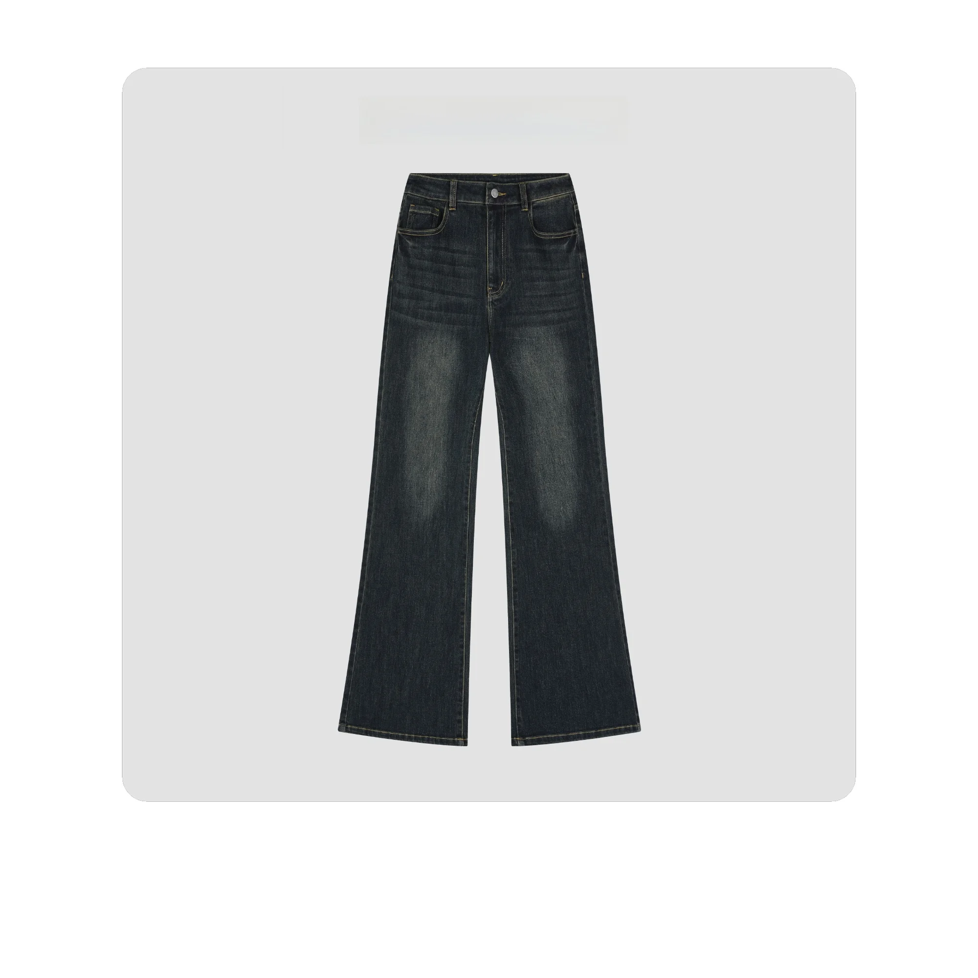

Джинсы женские Waed out Slim Straight Leg Micro Flared, джинсовые, с завышенной талией, на все сезоны, черные