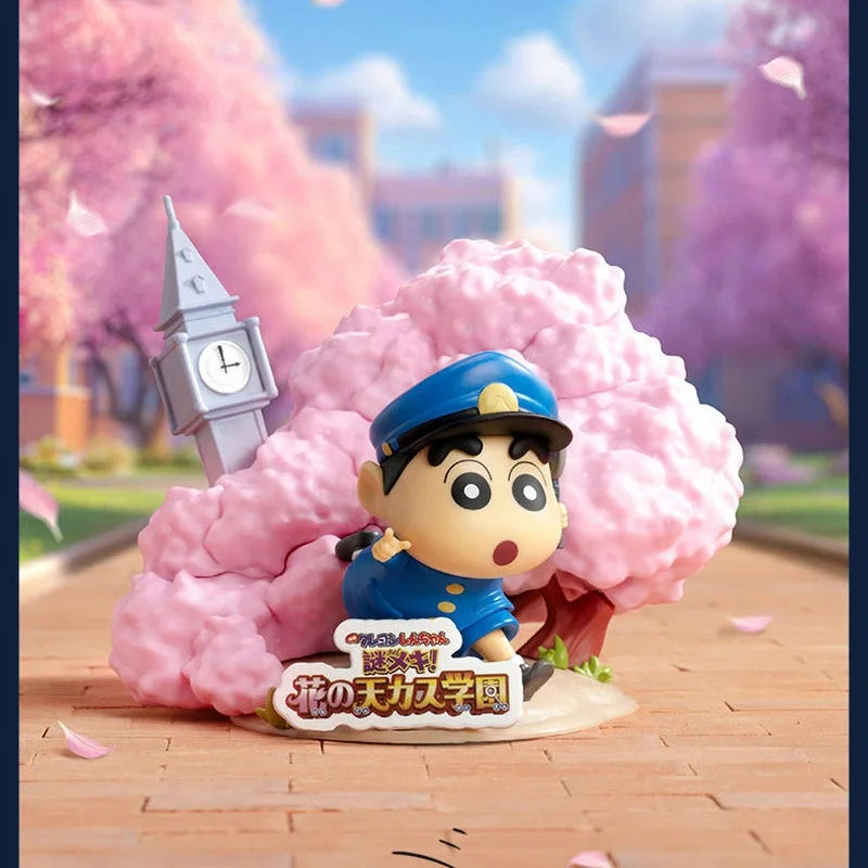 

52Toys Blind Box Collectible Figure Crayon Shin Chan Famous Movie Scene Ufo Design Desktop Decoration For Anime Collectors