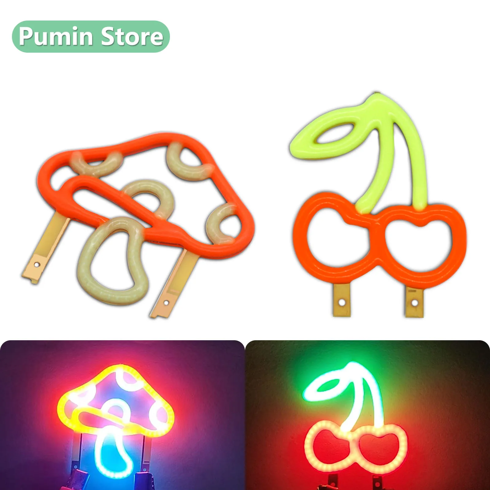 

DC3V LED Graphic Filament Cherry Mushroom Holiday Decoration Suitable For Edison Light Bulb Creative DIY Light Source Accessorie