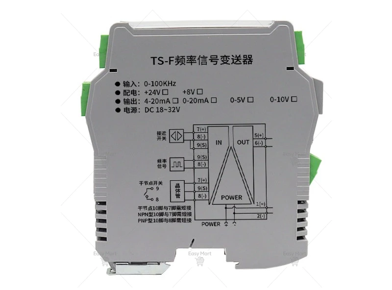 Versatile Signal Converter: Pulse/Frequency to 4-20mA, NPN Switch Compatible. TS-F Module