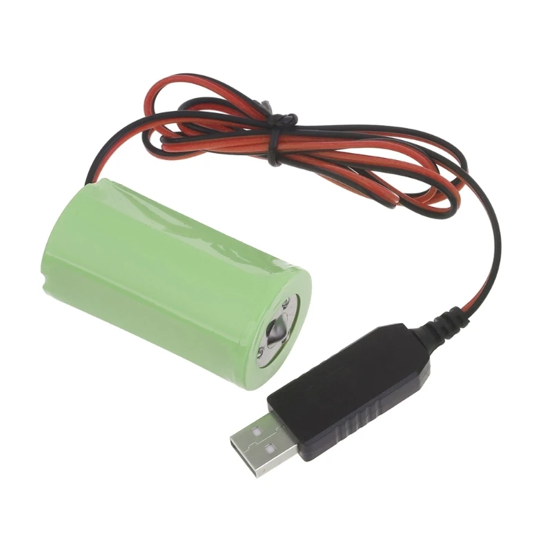 Universale USB 5V 2A a 1.5 v1a LR20 D cavo di alimentazione a batteria fittizio linea di eliminatori di batterie per torce a Gas giocattolo