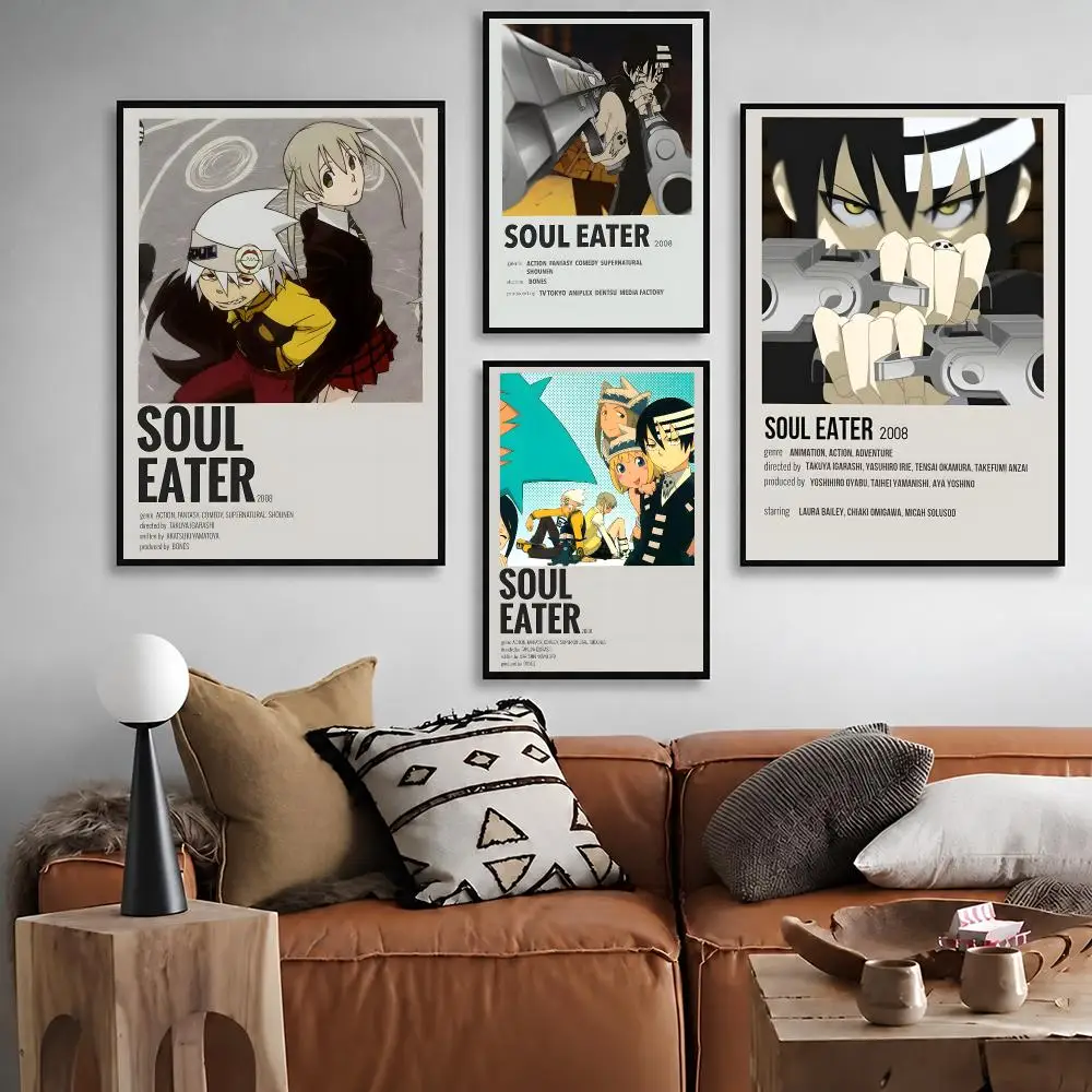 Anime Soul Eater   Character Print Japanese Graphic Streaming Film Style Wall Artwork Bedroom Decor  Poster