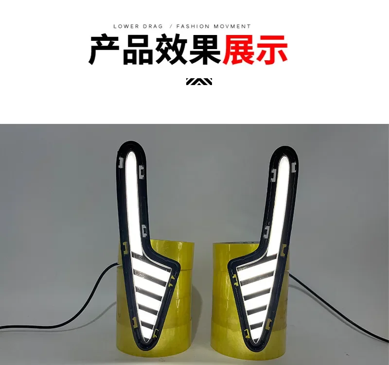For Geely Geome EX2 2025 2026 Car Led Daytime Running Light Dynamic Turn Signal DRL Front Fog Lamp 12V Daylights Accessories detail image 7