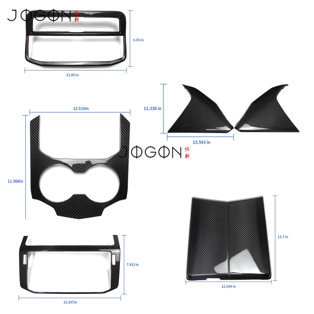 For Toyota LC300 2022-2025 Dry Carbon Car Center AC Air Vent Gear Shift Cup Side Panel Armrest Box Frame Rear Air AC Vent Bezel