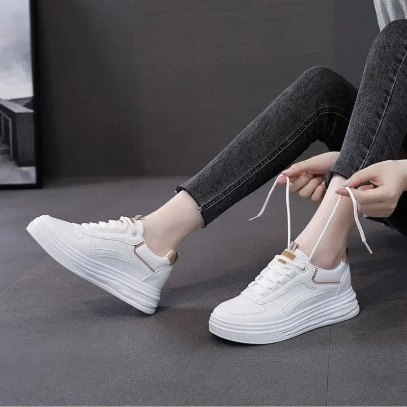 Woman Footwear High on Platform Sports Sneakers Mesh Breathable Athletic Shoes for Women Trends 2024 Fashion Offer New In Offers