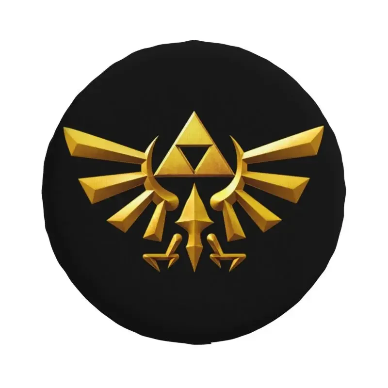 Custom The Legend Of Zeldas Spare Wheel Tire Cover for Honda CRV Video Game Sword Skyward Triforce RV SUV Vehicle Accessories