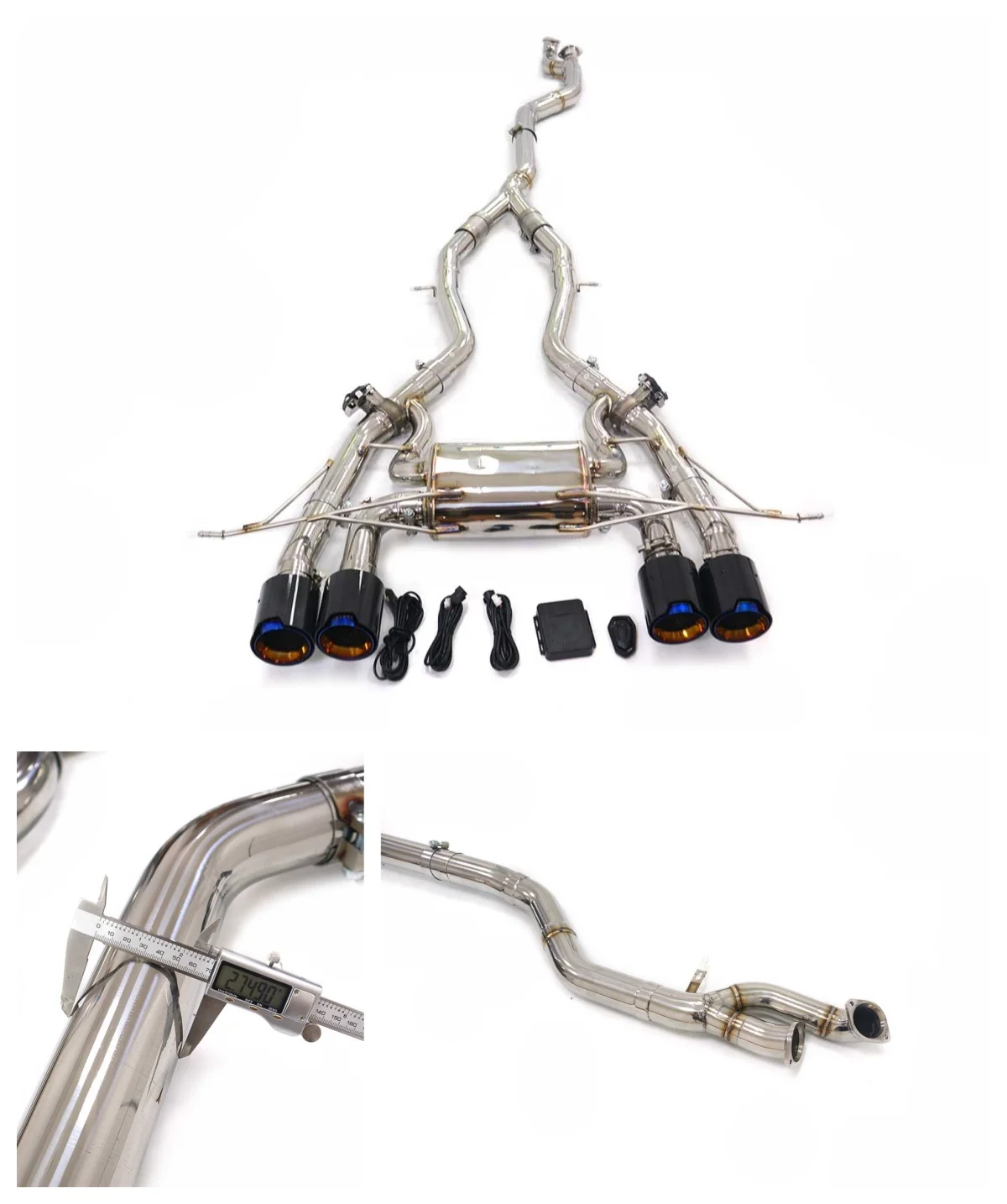 

Для BMW M3 M4 G80 G82 3.0T 2021+ Выхлопная система Catback с клапаном из нержавеющей стали M Performance Deep Sound High Flow Pop & Bang HMD