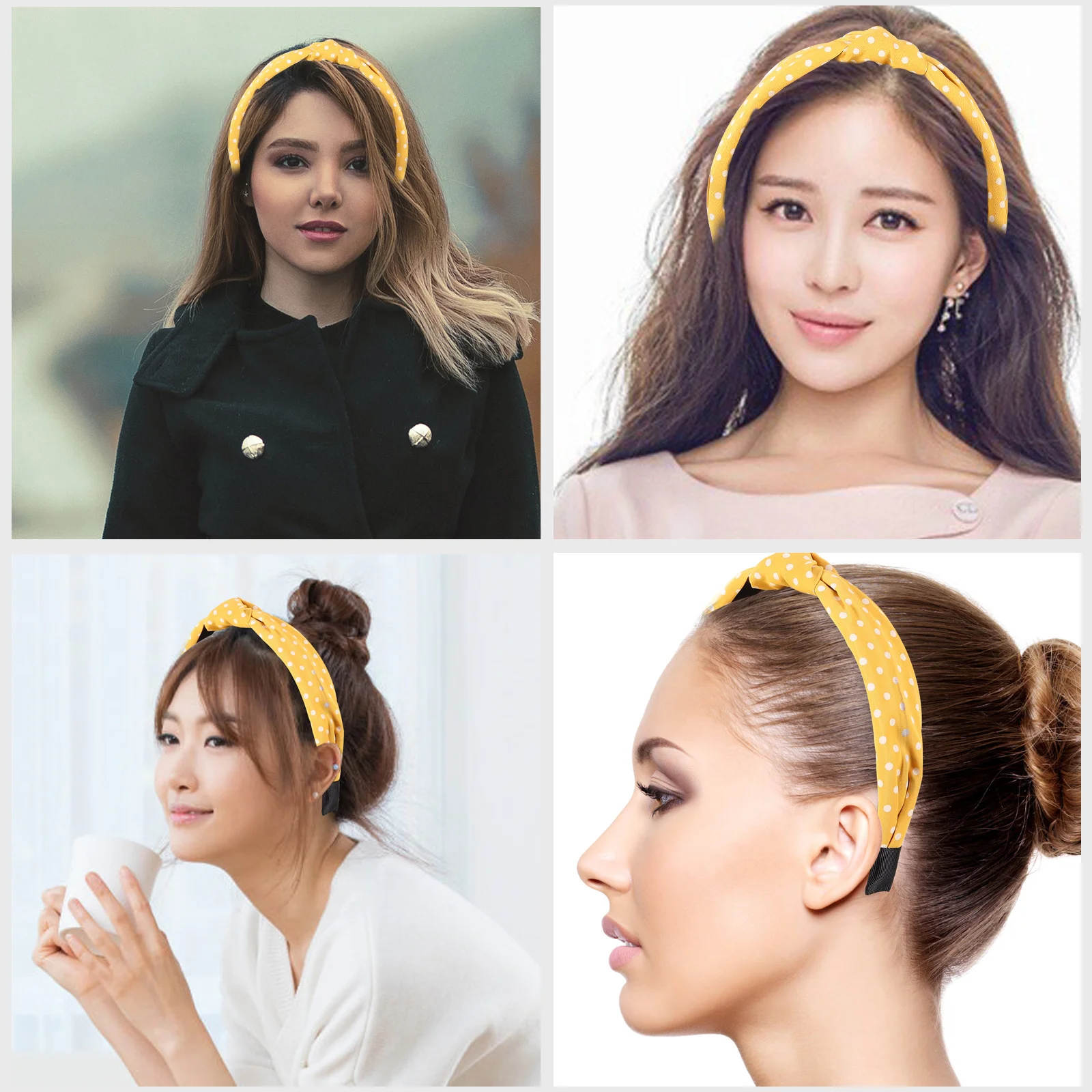 

Dot Slip Hair Bands Non-Slip Hair Bands Wide Brimmed Women Hoop Women Headband Fabric Stylish Party Daily Wear