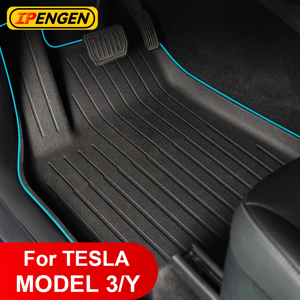 

IPENGEN для Tesla Коврики Модель 3Y 2019-2024 Автомобиль Four Seasons Водонепроницаемый Нескользящий Коврик НОВЫЙ TPE Специальные Автомобильные Аксессуары