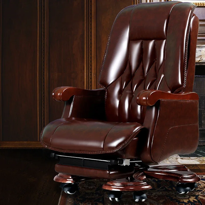 

Leather Bedroom Recliner Chair Swivel Executive Lounge Designer Rolling Chair Conference Pedicure Silla De Oficina Luxury Stools