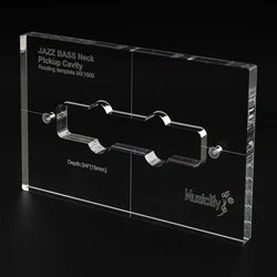 Musiclily Pro CNC Accurate Acrylic Pickup Routing Template for Standard Jazz Bass Pickup