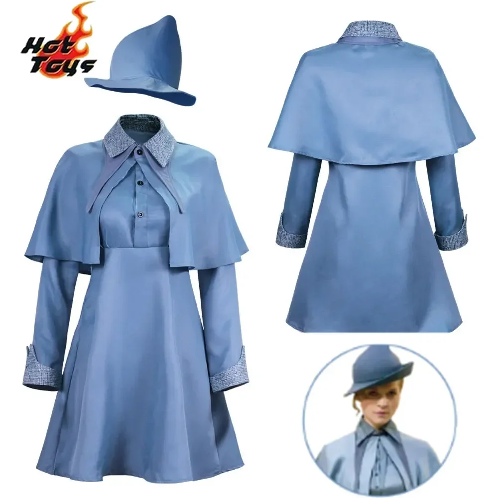 Anime Robe Albus Dumbledore Snape Professor McGonagall Cosplay Costume Anime Halloween Delacour School Uniform Hat Dress Suit