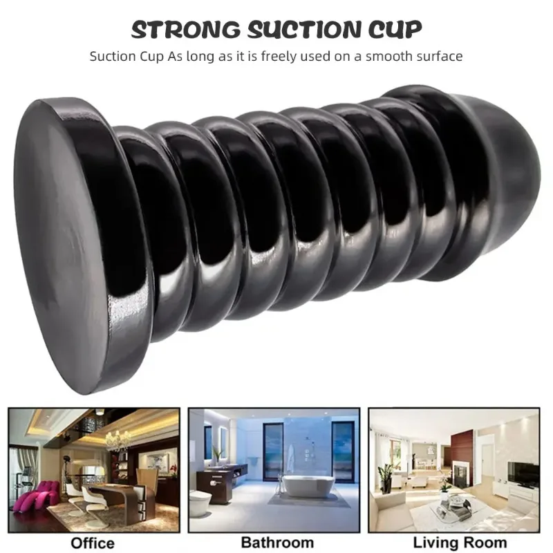 BDSM Giant Anal Plug Dilator Pull Bead Black Dildo Male Prostate Stimulation Female Masturbation Vaginal and Anal Sex Toy Store view 5