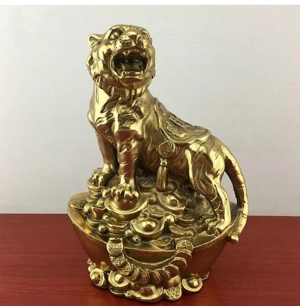 

Collection fine workmanship brass wealth tiger crafts statue