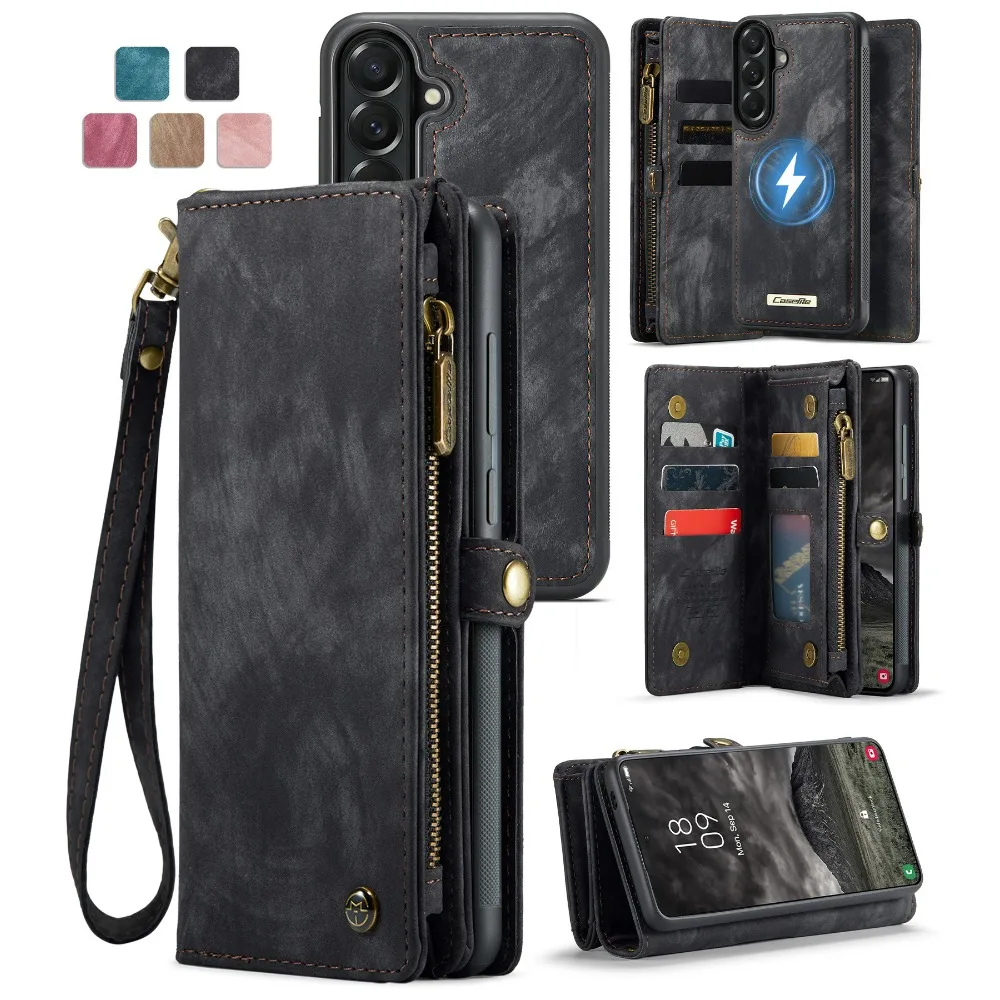 

Case For Samsung A57 A37 4G 5G Premium Faux Leather Flip RFID Protective Cover with Magnetic Card Holder Stand Function Cover