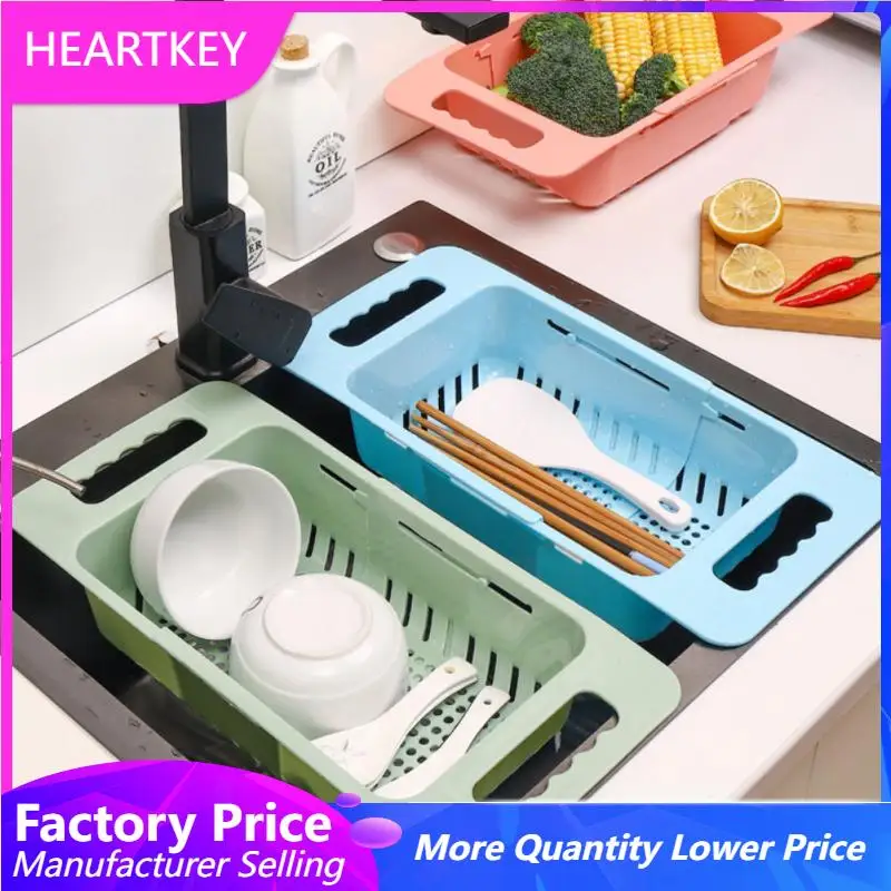 

Kitchen Sinks Organizer Vegetable Fruits Drainer Basket Strainer Sink Drain Rack Adjustable Sinks Drainer Rack Storage Basket