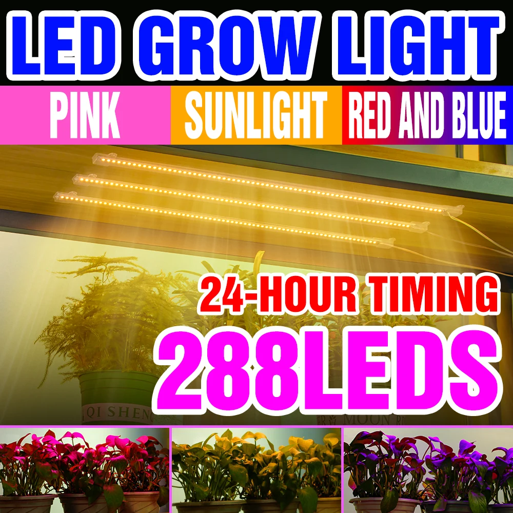 

5V Full Spectrum Led Grow Lamp Dimmable 30cm 50cm Phyto Lamp Greenhouse Hydroponics Greenhouse Seedling Growth Bulb For Indoor