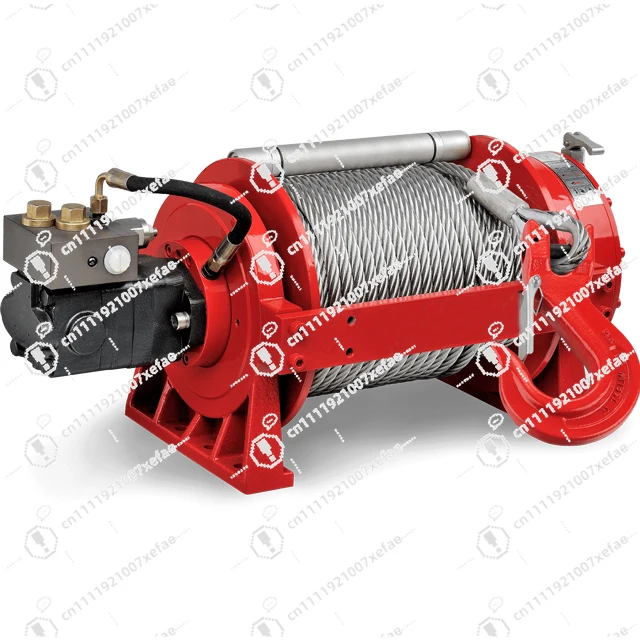 

Small 10-ton hydraulic winch Pneumatic clutch Remote control steel wire 25m lifting height Suitable for marine crane trailers