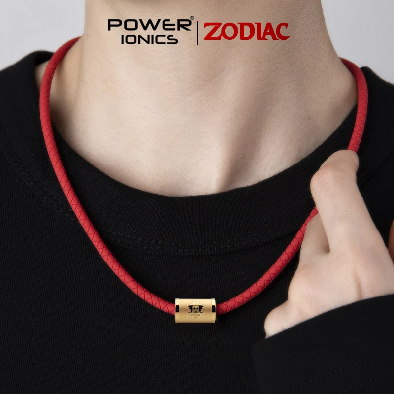 Power Ionics 12 Zodiacs Unisex Waterproof Anions Sports Fashion Necklace Free Engrave