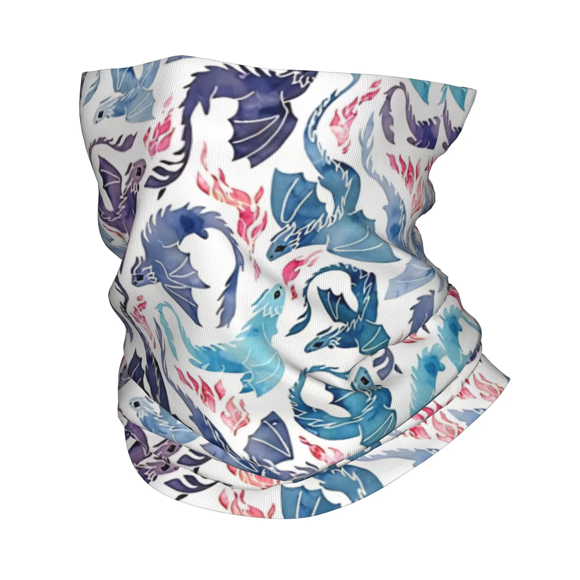 

Многофункциональная маска-бандана Red Dragon Fire с бирюзовым и фиолетовым узором, для мужчин и женщин, для бега, на все сезоны