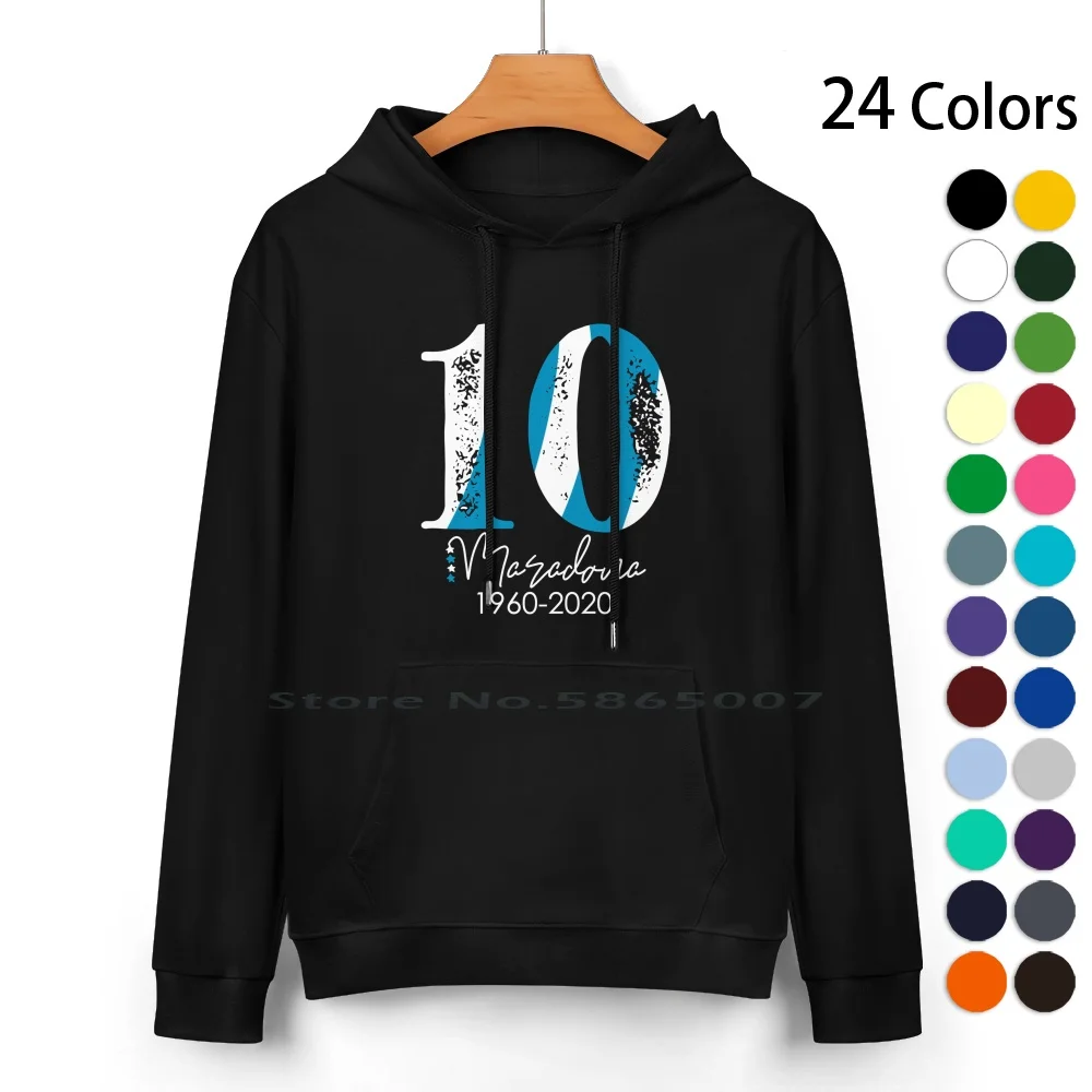 Maradona Cotton Hoodie Sweater 24 Colors Napoli Argentina Football Thundermonkey Maradona Diego Maradona Diego Maradona Diego