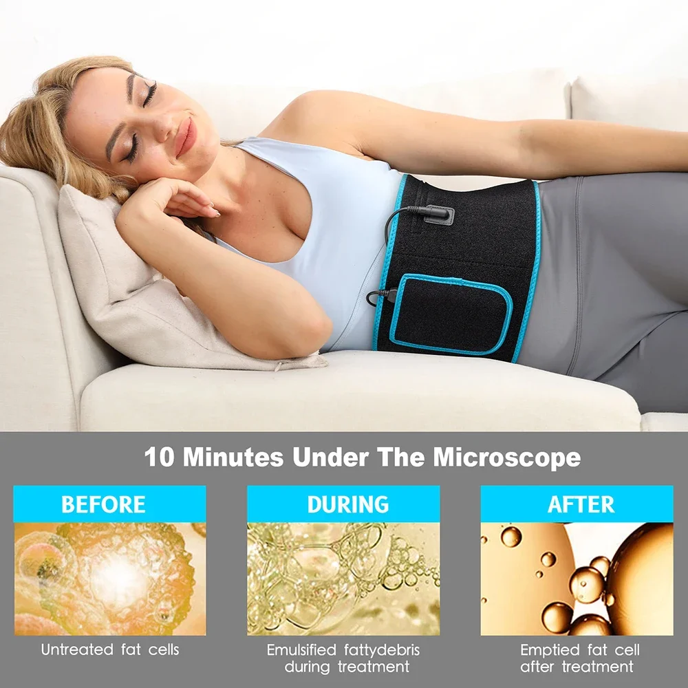 Red ＆Infrared LED Light Therapy Belt 850nm 660nm Back Pain Relief Wrap Burn Fat Wrap Slimming Machine Waist Heat Pad Full Body
