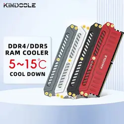 Kimdoole DDR4/DDR5 Aluminum Alloy Memory RAM Cooler Cooling Heatsink Cooling Vest for PC RAM PC Game Overclock Cooler for Ram