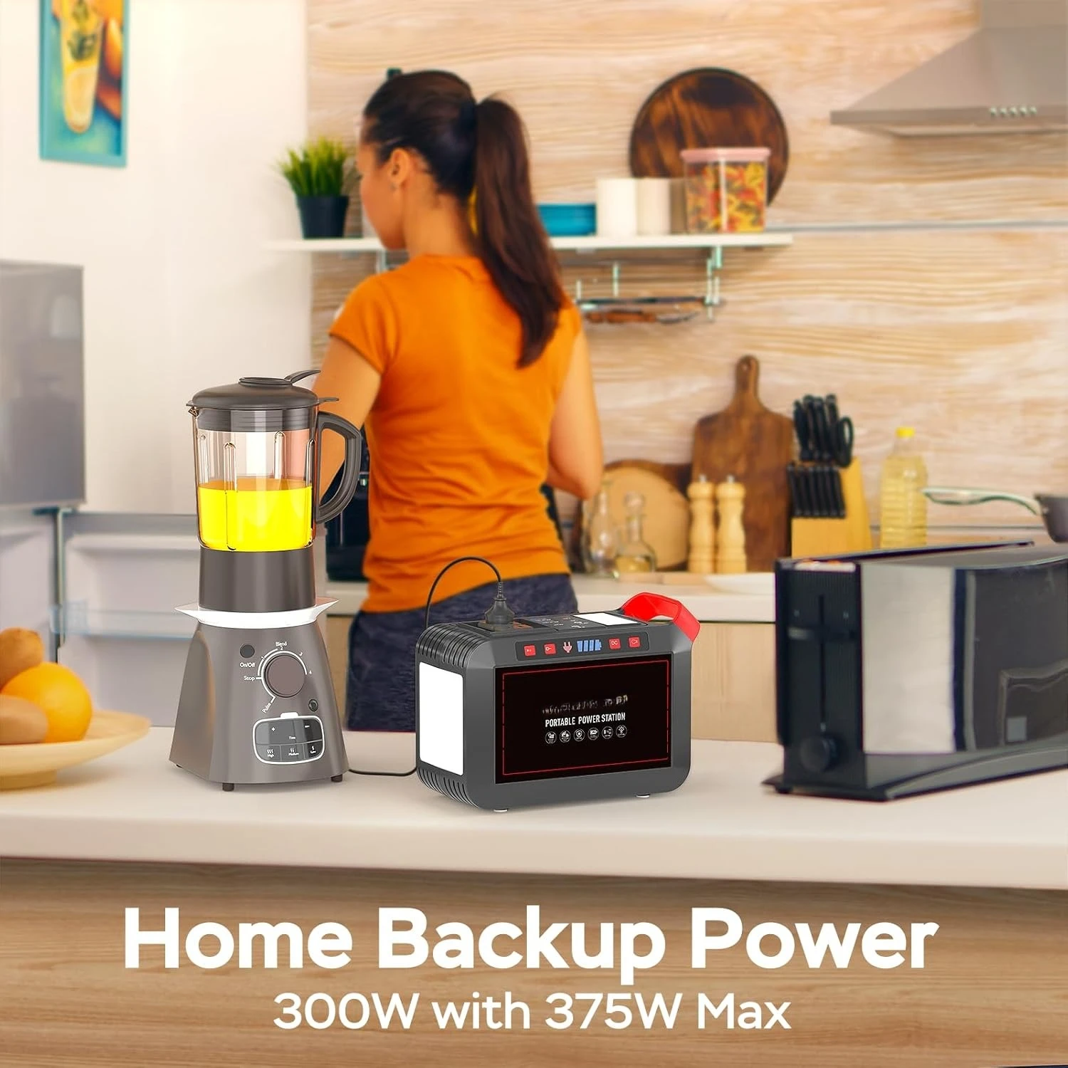 محطة طاقة محمولة 300 وات MARBERO 237Wh مولد طاقة شمسية للتخييم بطارية ليثيوم احتياطية مع مخرج تيار متردد بموجة جيبية نقية 110 فولت، جديد