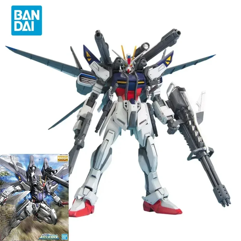 

Bandai Original GUNDAM Anime Model MG 1/100 LUKAS'S STRIKE+IWSP GUNDAM Action Figure Assembly Model Toys Gifts for Children