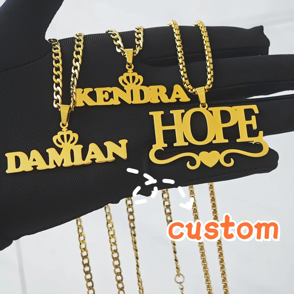 

Customized Stainless Steel Jewelry Customized Name Necklace Charming Women's Jewelry Fashionable Banquet Party Jewelry Gifts