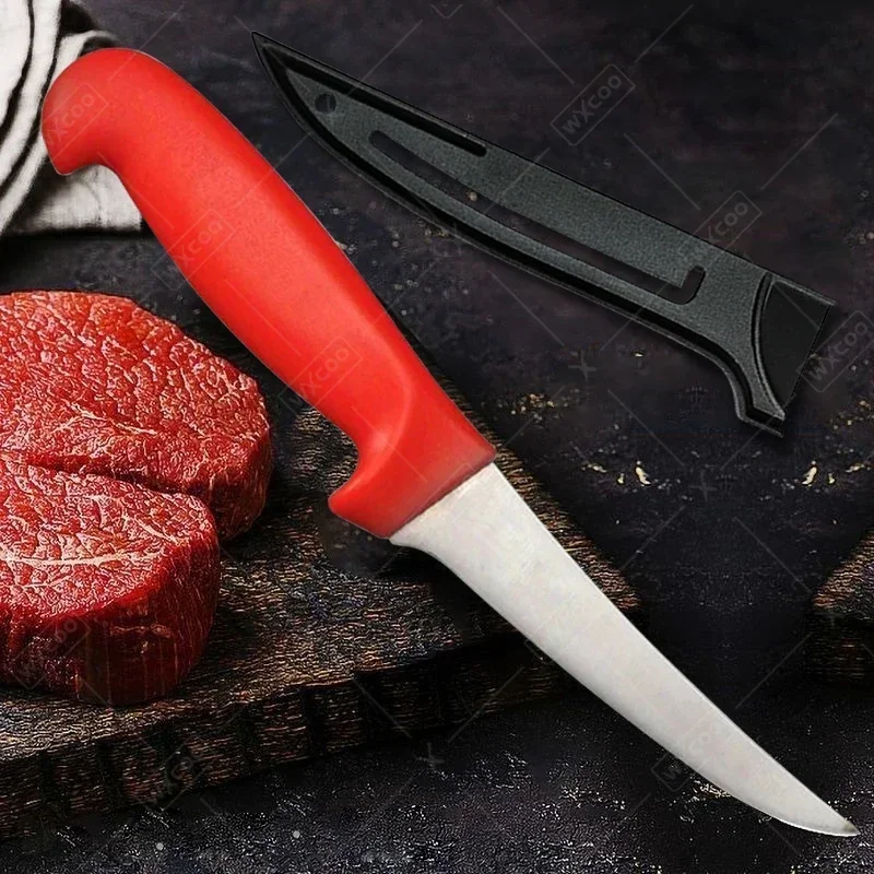 Meat Butcher Cleaver Utility Slicing Stainless Steel Skinning Carving Knife Fish Vegetable Fruit Knives Kitchen Boning Knife