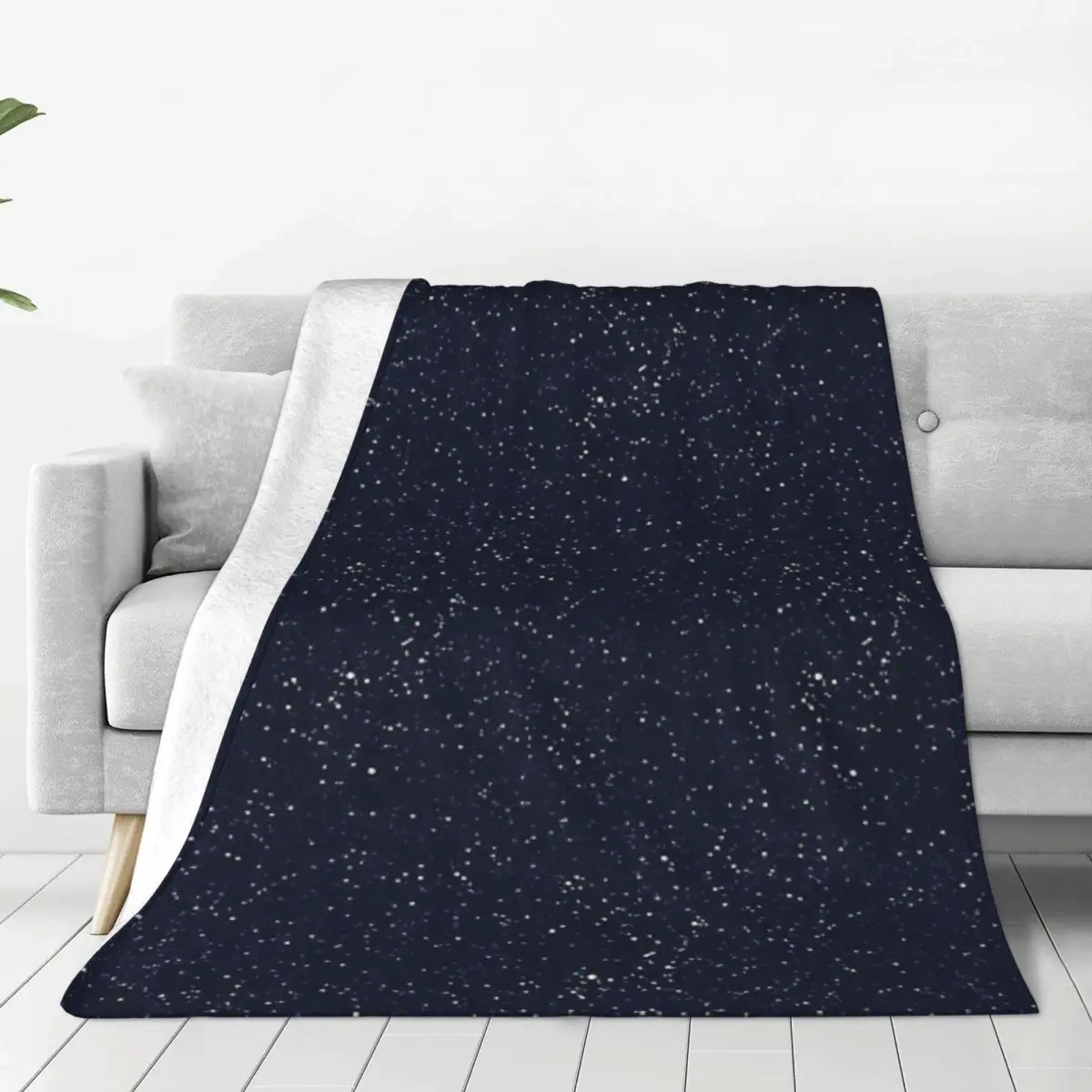 

Fluffy Baby Blanket Starry Night Constellations Sofa Camp Nap Bedspread Cozy Flannel Blanket Bedroom Decor