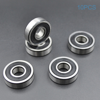 10pcs 100pcs 608 606 607 609 625 626 627 628 2RS DDU Bearings Bore 5mm 6mm 7mm 8mm 9mm Roller Wheel Lubricated Sealed Bearing