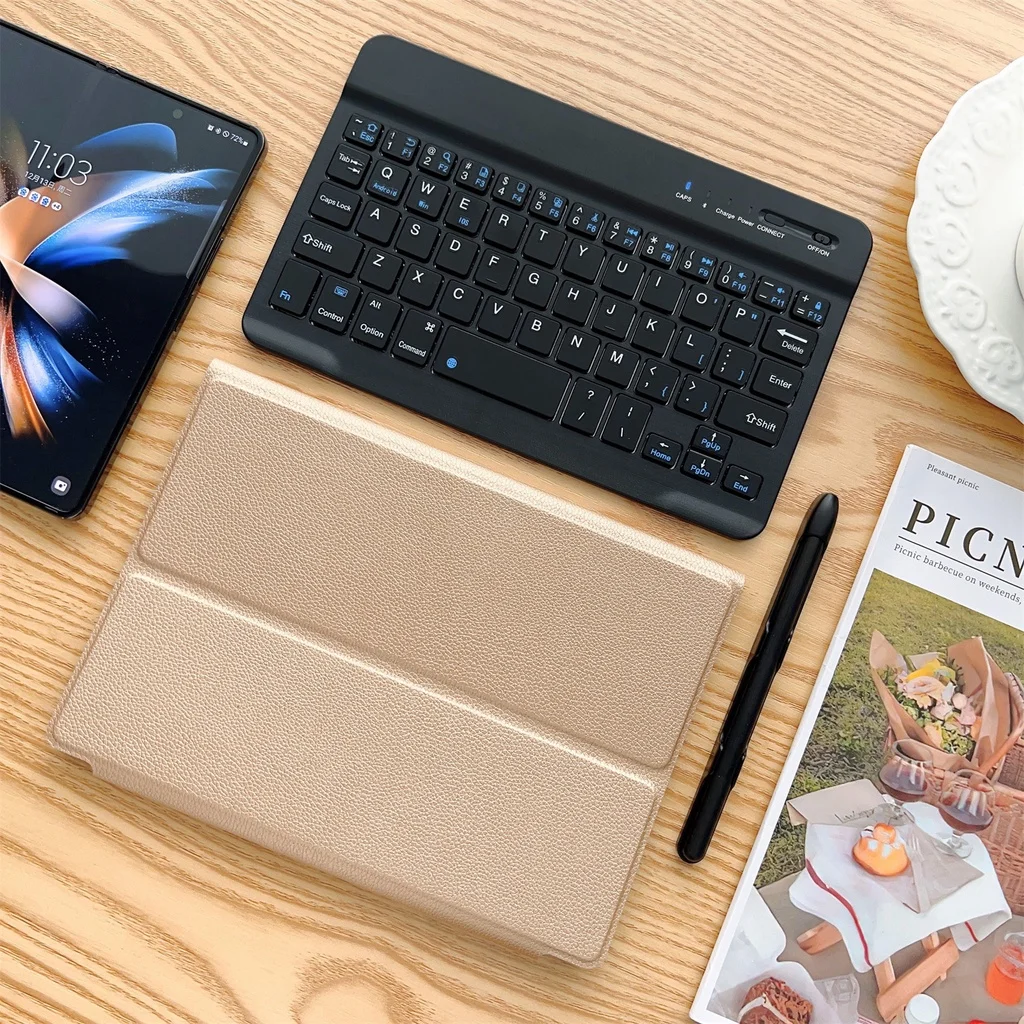 

For Samsung Galaxy Z Fold 5 Z Fold 4 Fold 1 Z Fold 2 Z Fold 3 Tri-flod Flip Stand Case Z Fold 5 5G 3 2 Z Fold 4 1 Keyboard Case