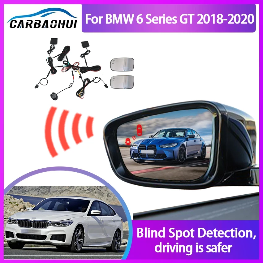 For BMW 6 Series GT 2018-2020 BSM BSD Blind Spot Monitoring System 24GHZ Millimeter Waves Radar Sensor Mirror LED Light Warning