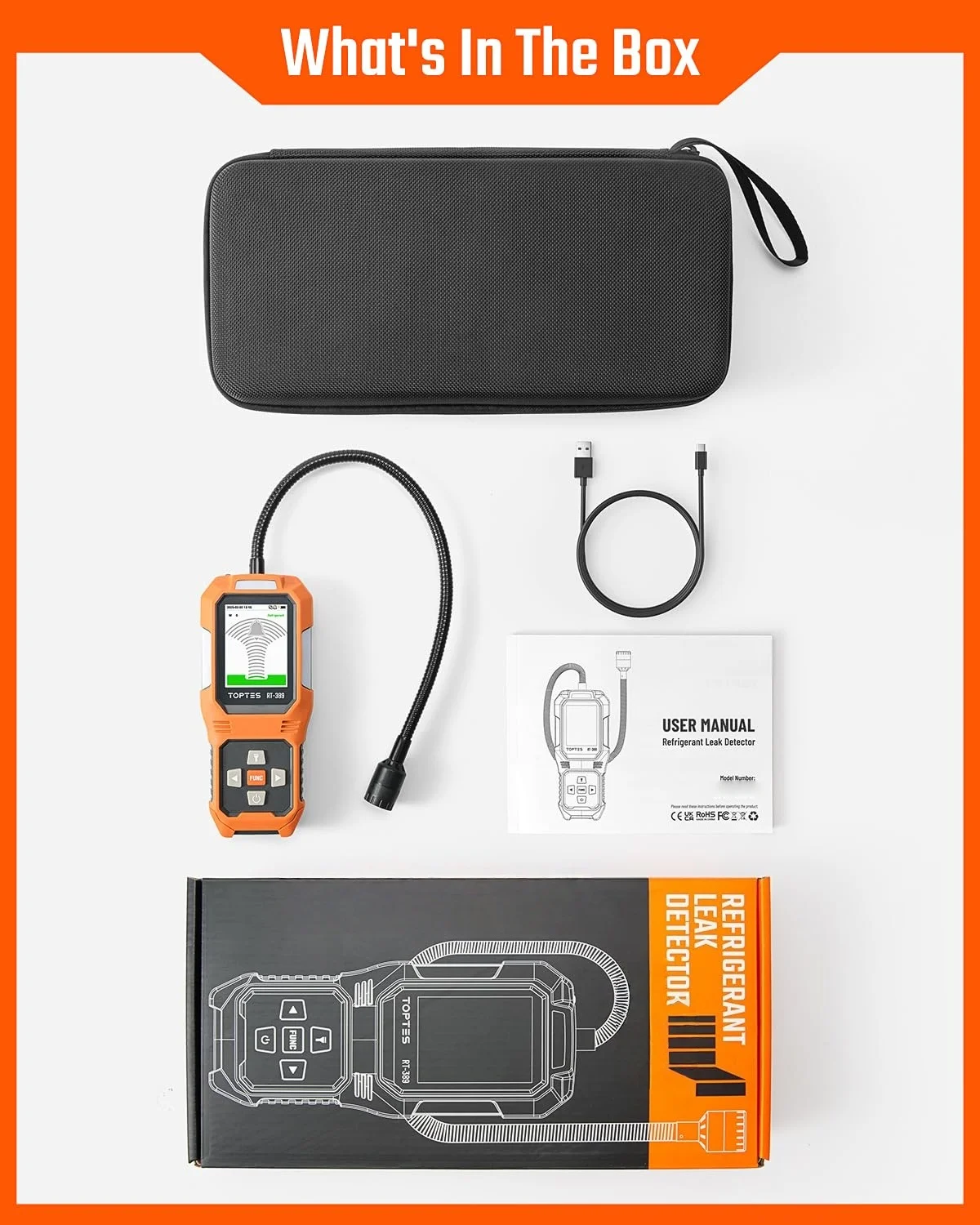 냉매 누출 감지기 HVAC 프레온 누출 감지기 3가지 모드 알람 에어컨 감지기 CFCs HCFCs HFCs HFOs HCs용