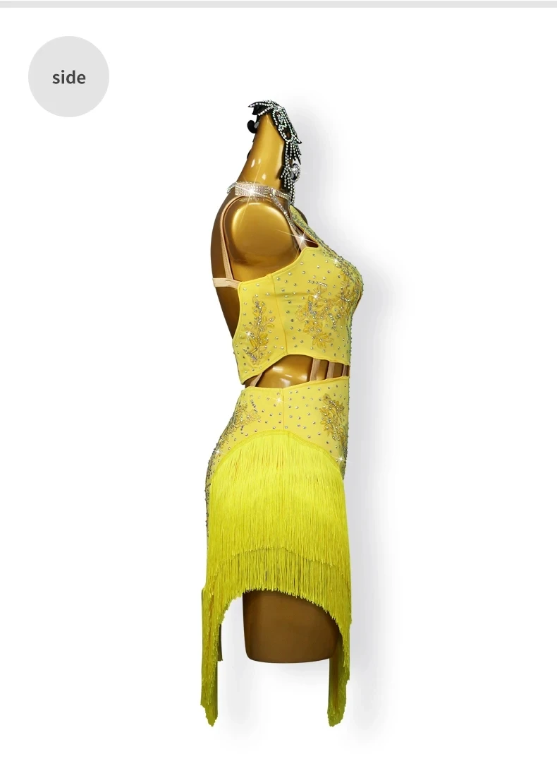 2026 Damenkleider Lateinamerikanischer Tanzrock Ballsaal-Wettbewerbskostüm Mädchen Sexy Kleidung Damenanzug Abendpartys Passendes Outfit – Detail 9