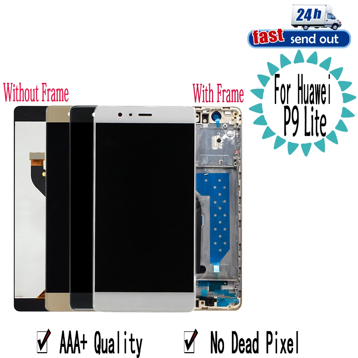 

5,0 "P9lite ЖК-дисплей для Huawei P9 Lite, ЖК-дисплей, дигитайзер сенсорного экрана в сборе, замена с рамкой для HuaweiP9 lite