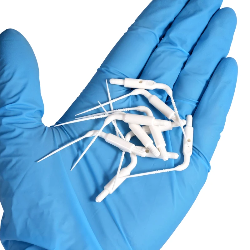 50Pcs Dental Endo IrrigatIon Tip for Root Canal Treatment Plastic Sonic Powered Tips Air Scaler Handpiece Accessories