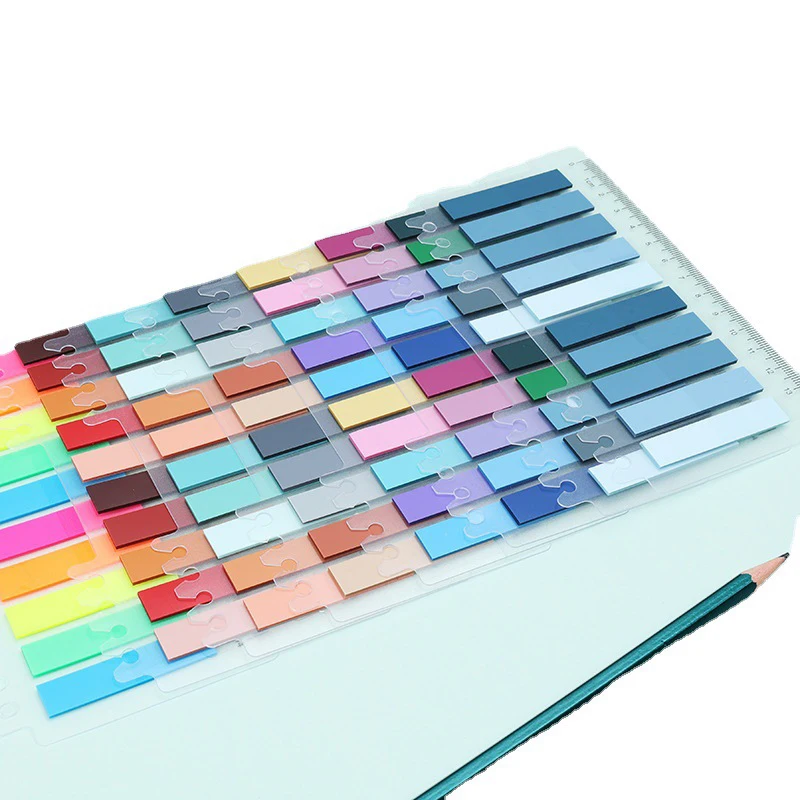 200 قطعة/المجموعة مؤشر شفاف ملاحظة ورقة مكتب اللوازم المدرسية القرطاسية الصغيرة مستطيل الفلورسنت ملصق قطاع ملاحظات لاصقة