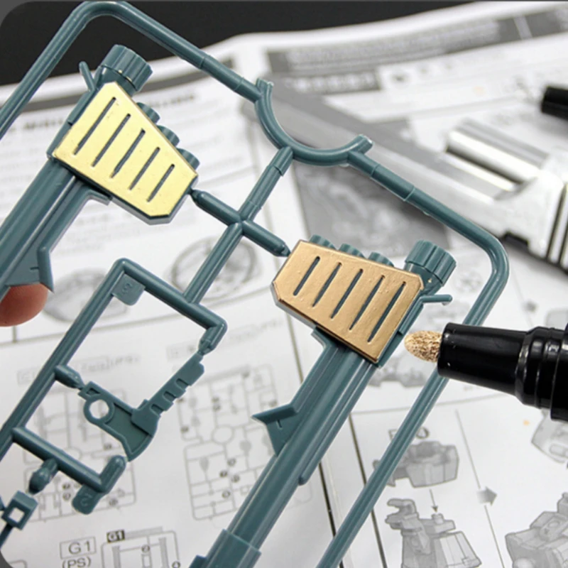 Metallic Markers Colouring Pens for Mech Painting Golden Paint Marker Pen Silvery Reflective Paint Model Marker Pen