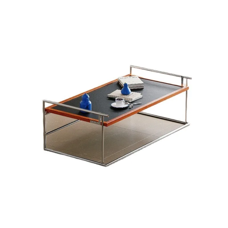Stainless steel flip tea table coffee table desk in one piece